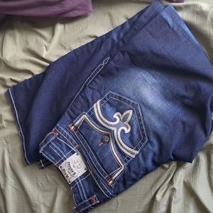 Rock Revival Men's jeans 38W 34L Tucker wash Straight leg